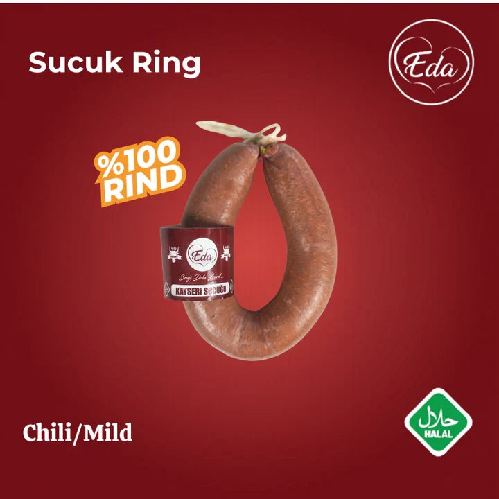 12er-Pack Halal-Rindswürste + GRATIS Ölsprüher