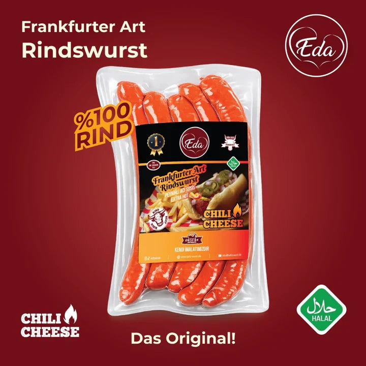 12er-Pack Halal-Rindswürste + GRATIS Ölsprüher